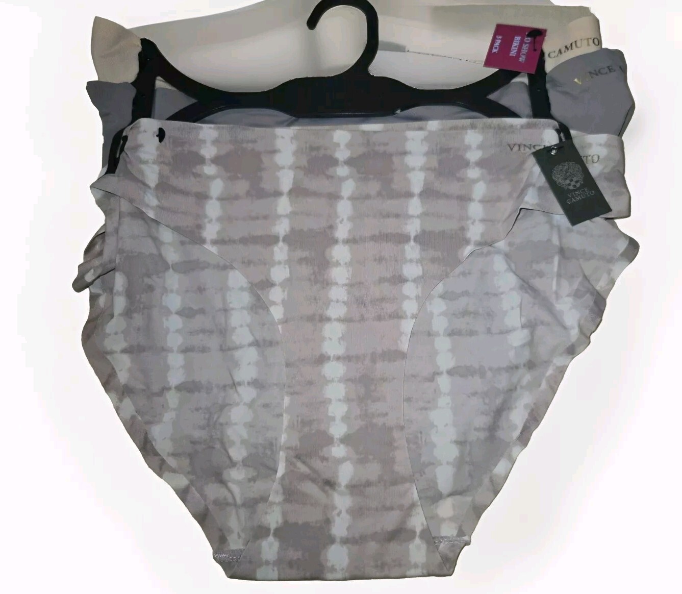 NWT • 5pc VINCE CAMUTO Undergarments • 2-36B T-Shirt Bra/3-XL No Show Bikini