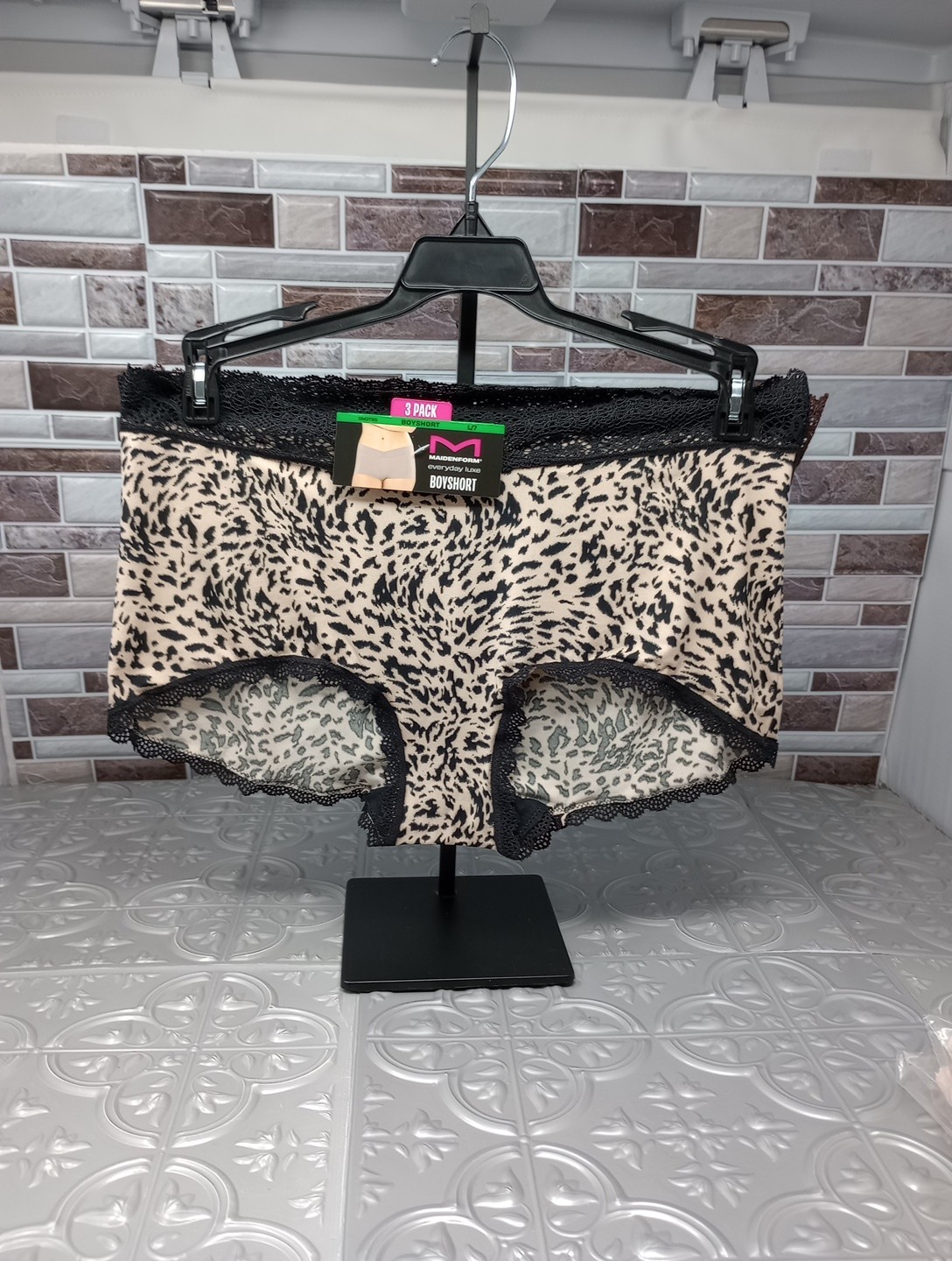 NEW 3 Pair Maidenform Everyday Luxe BOYSHORT Panties L/7 Multi-Color DM3TBS A1FV
