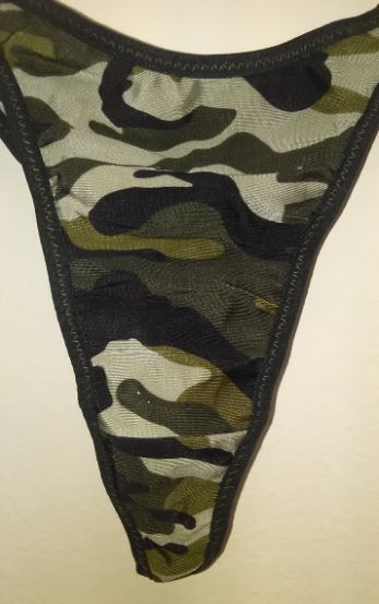Camouflage Panties Thongs – All Sizes – Army Camo – Spandex/Lycra