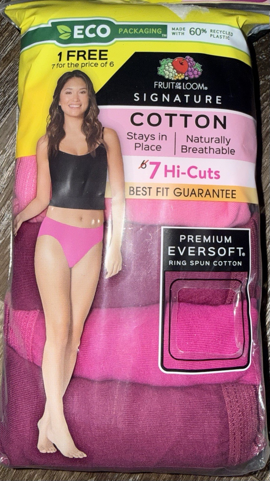 Fruit Of The Loom Signature Women’s Hi-Cut Underwear Panties 7-Pair Cotton 7/L