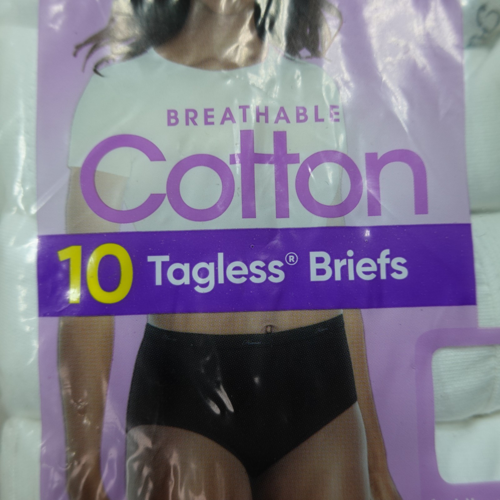Hanes Underwear Womens 10 3XL White Briefs Breathable Cotton 10 Pairs