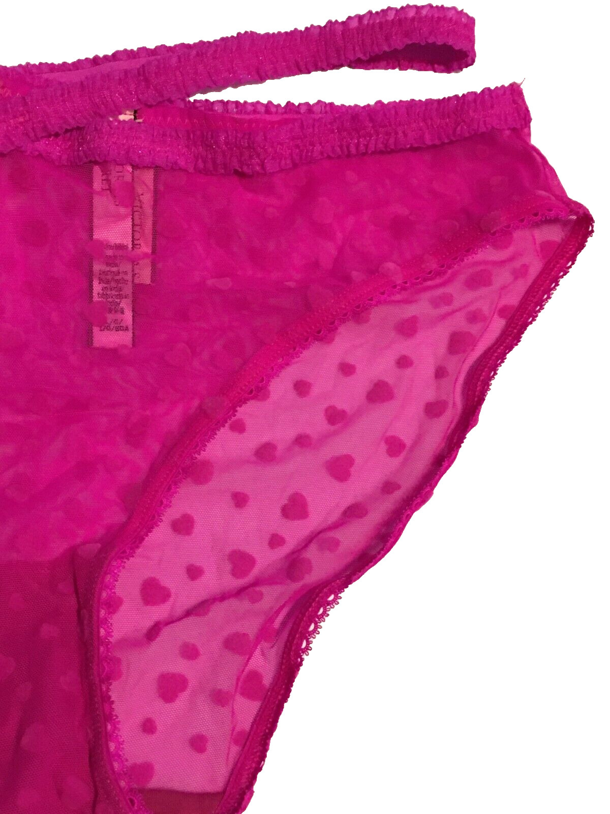 Victoria’s Secret Pink Heartbreaker Bikini Panty Size L Bali Orchid Hearts NWT