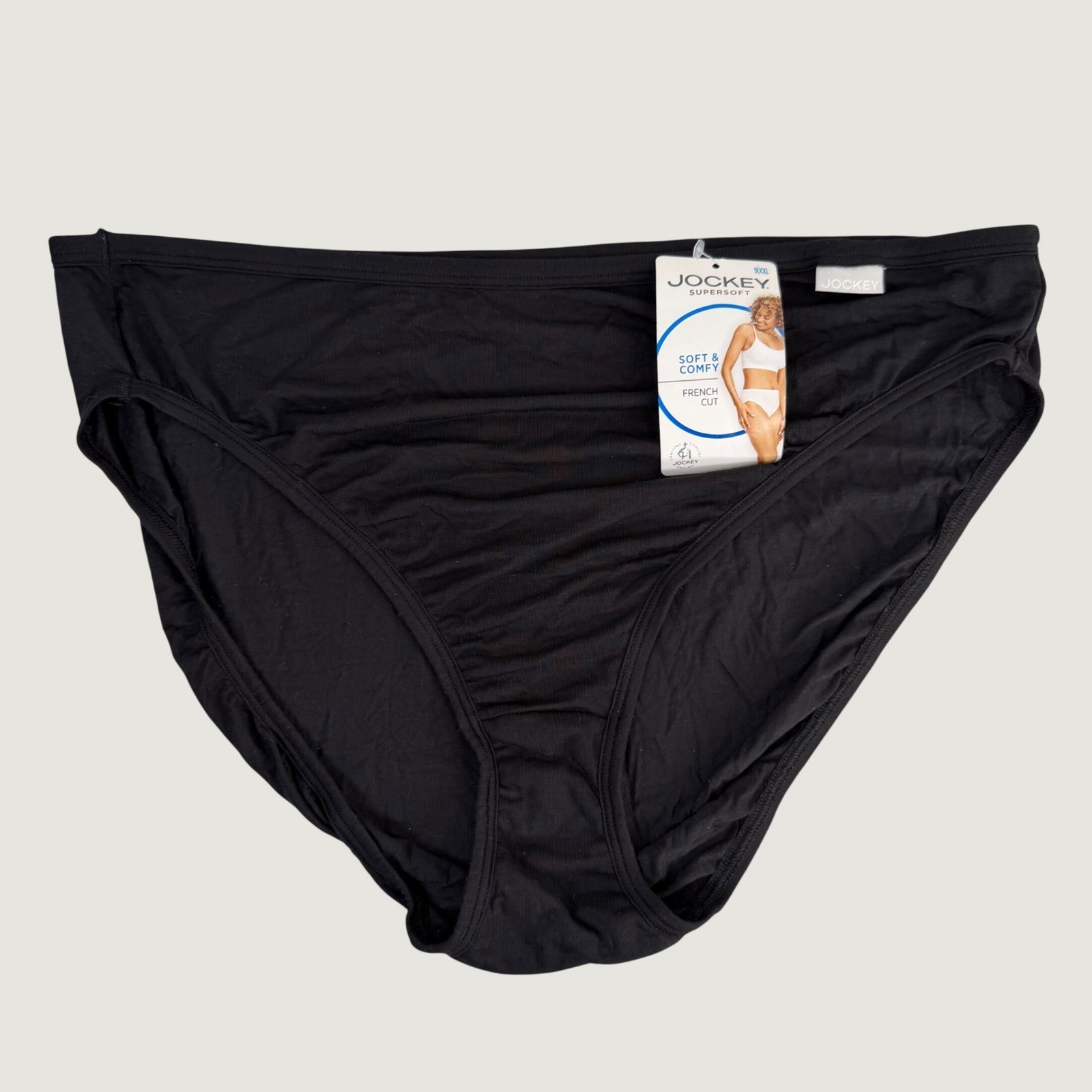 Jockey XXL 9 Black Modal Elance Supersoft French Cut Panties Underwear 002071