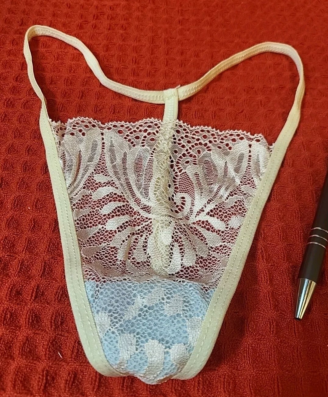 NEW!! Women’s Sexy Lace-Floral Print T- Back Thongs Pink (Medium)