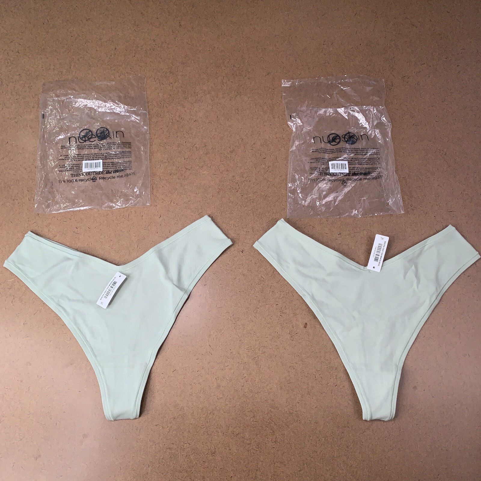 Nueskin Thalia Women’s Size XL Green Thong Panty 2 Pack NWT