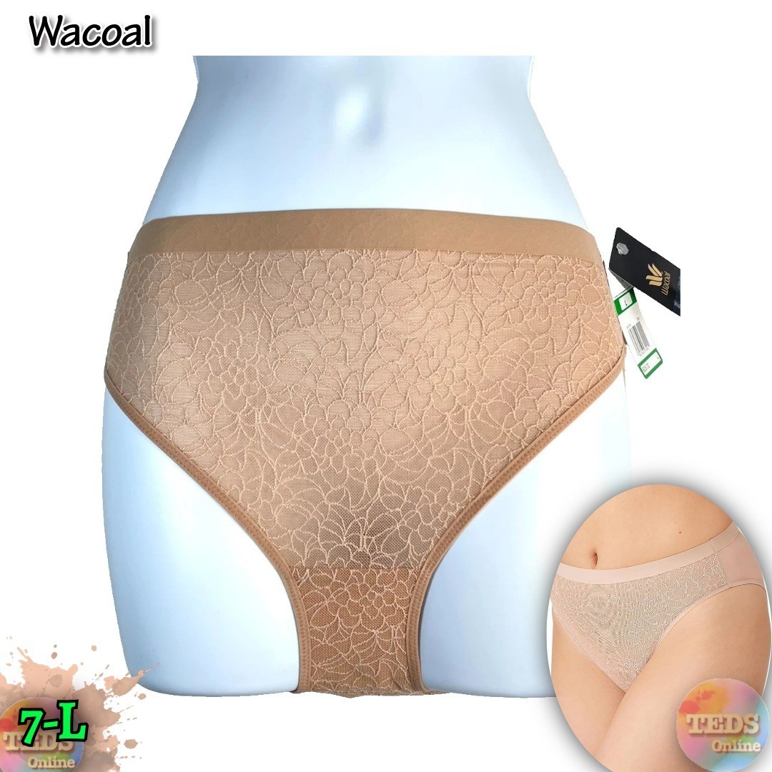 NWT Wacoal Women’s L All Edge High-Cut Lace Brief Underwear 841341 Roebuck