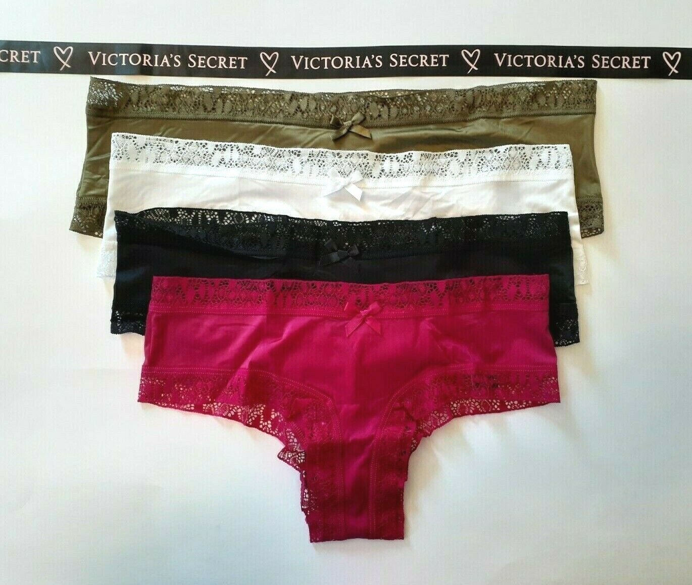 Victorias Secret SNAKE Lace Cheeky SEXY Panty Cutout Silk Satin NWT Stretch Ring