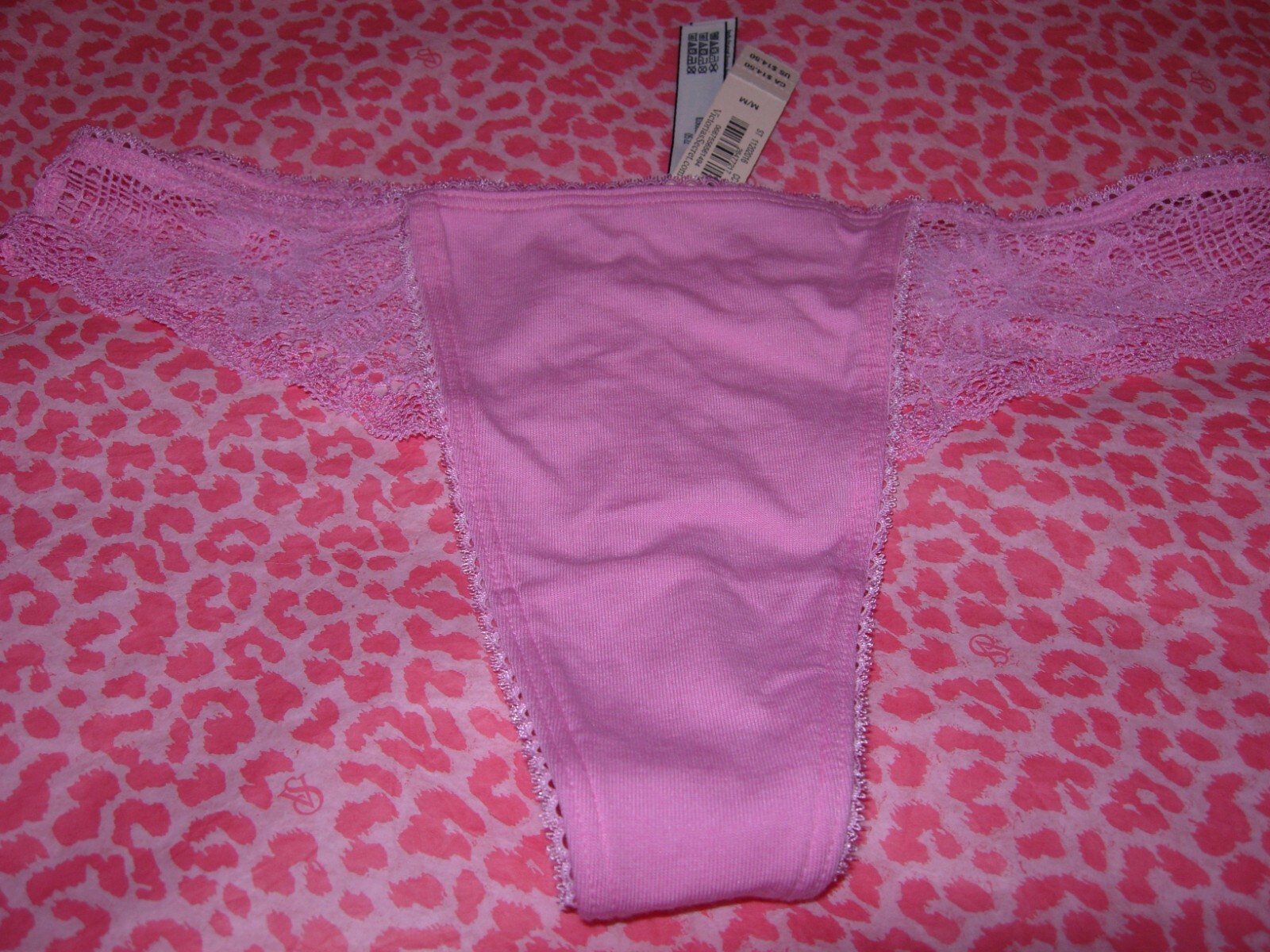 Victoria’s Secret Sexy Logo Lingerie Thong Pink Pantie Panty NWT