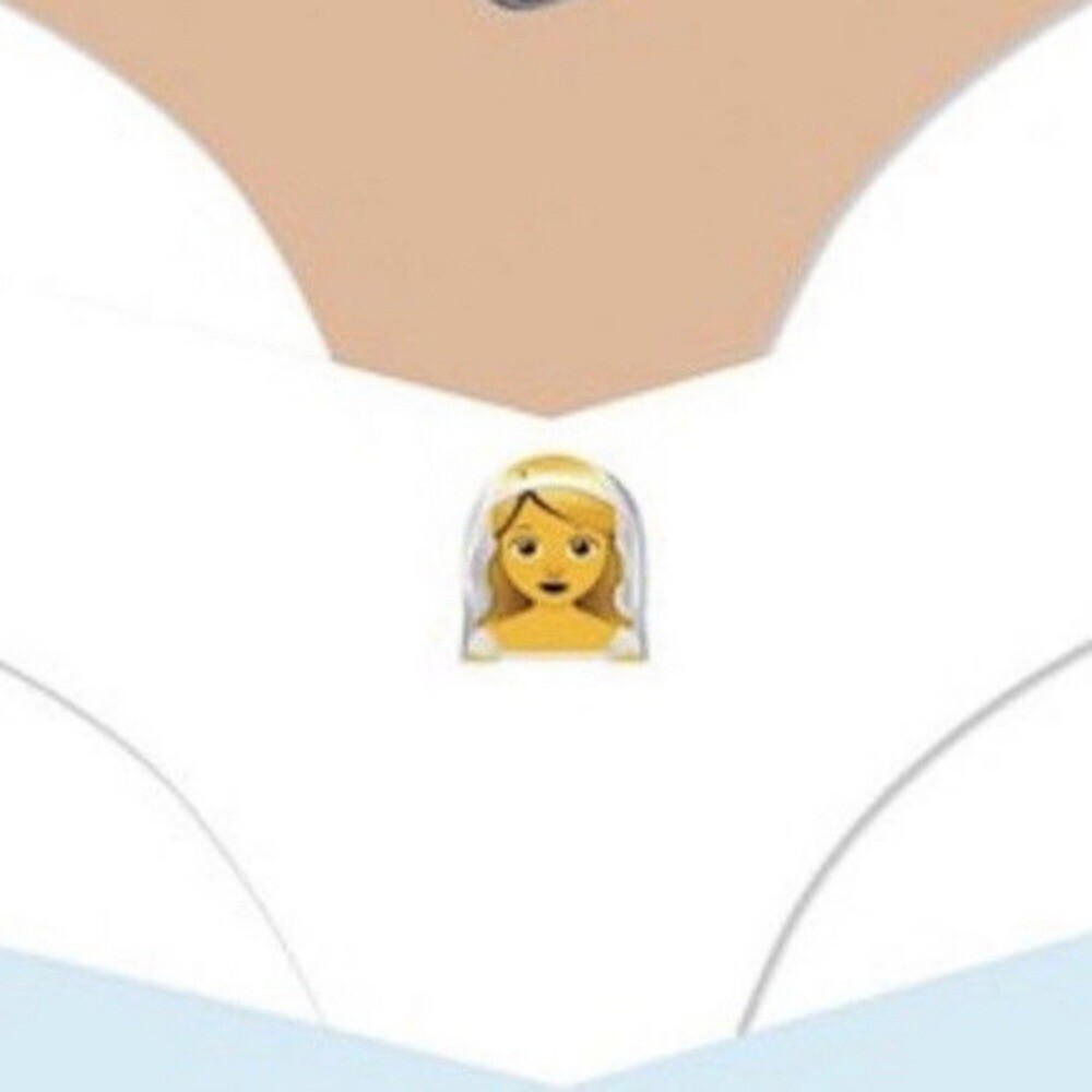 COMMANDO Microfiber BRIDE EMOJI ‘BRIDE’ THONG WHITE M/L NWOT