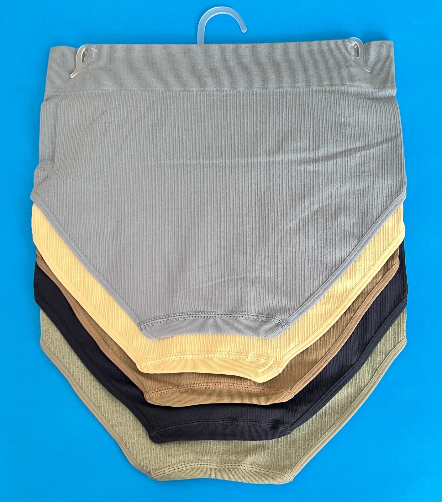 5 pk Sz 1X,2X,3X Nautica NT9948 Nylon Brief Underwear Panties Fit Stretch Ribbed