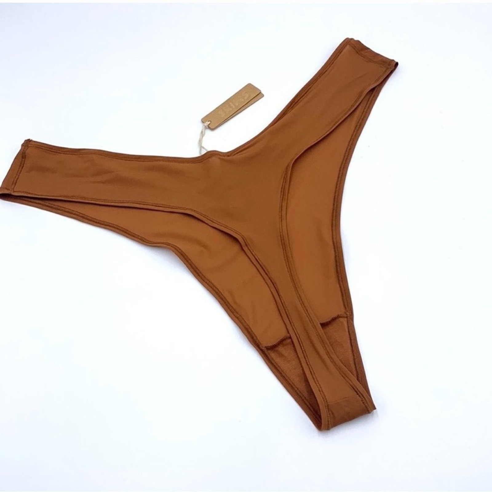 SKIMS Jelly Sheer Dipped Thong Copper 4X NWT | Ultra Lightweight Stretch