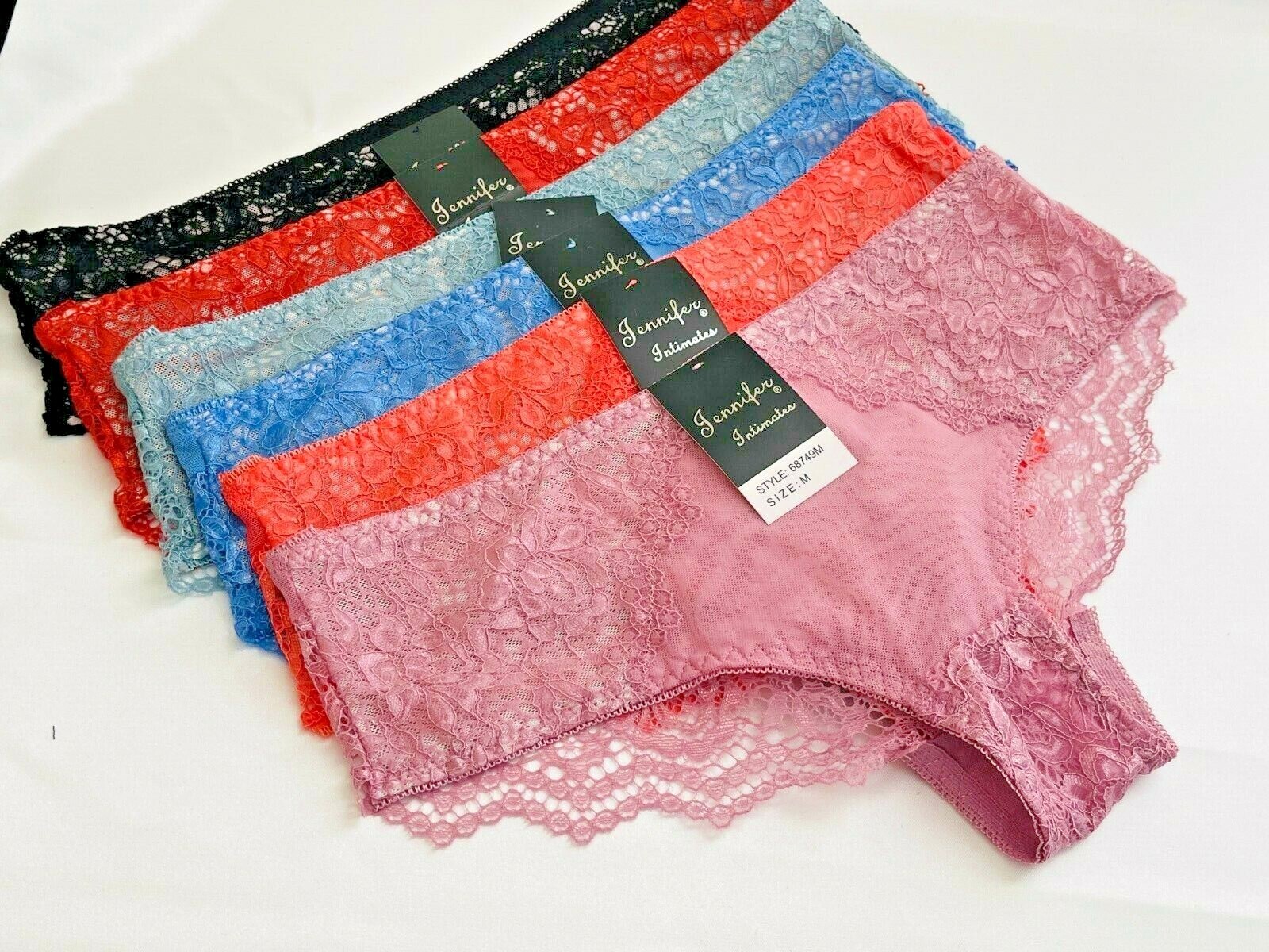 6-12 Women’s Bikini Briefs Lace Sexy Panties JE49 Underwears Cheeky Hipster S-XL