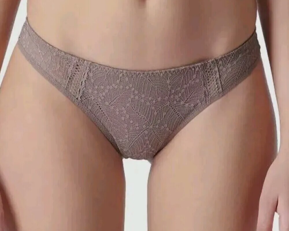 $45 Simone Perele Women’s Brown Comete Bikini Panty Size L