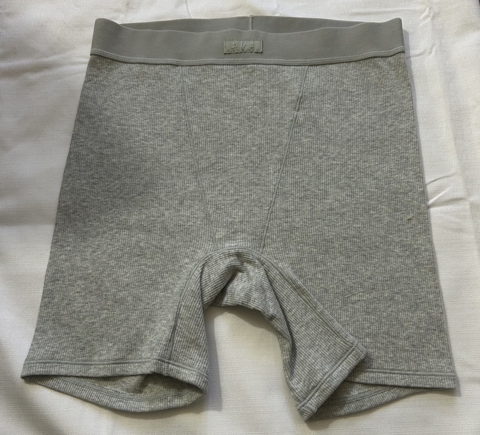 Skims NWOT Famous Women’s Stretchy Cotton Rib Shorts Gray Size Small