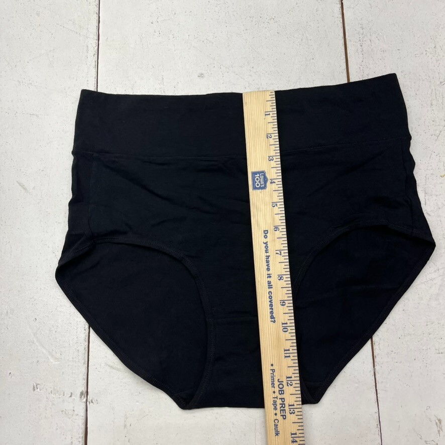 Black 4 Pack High-Waisted Hipster Underwear Women’s Size Large NEW