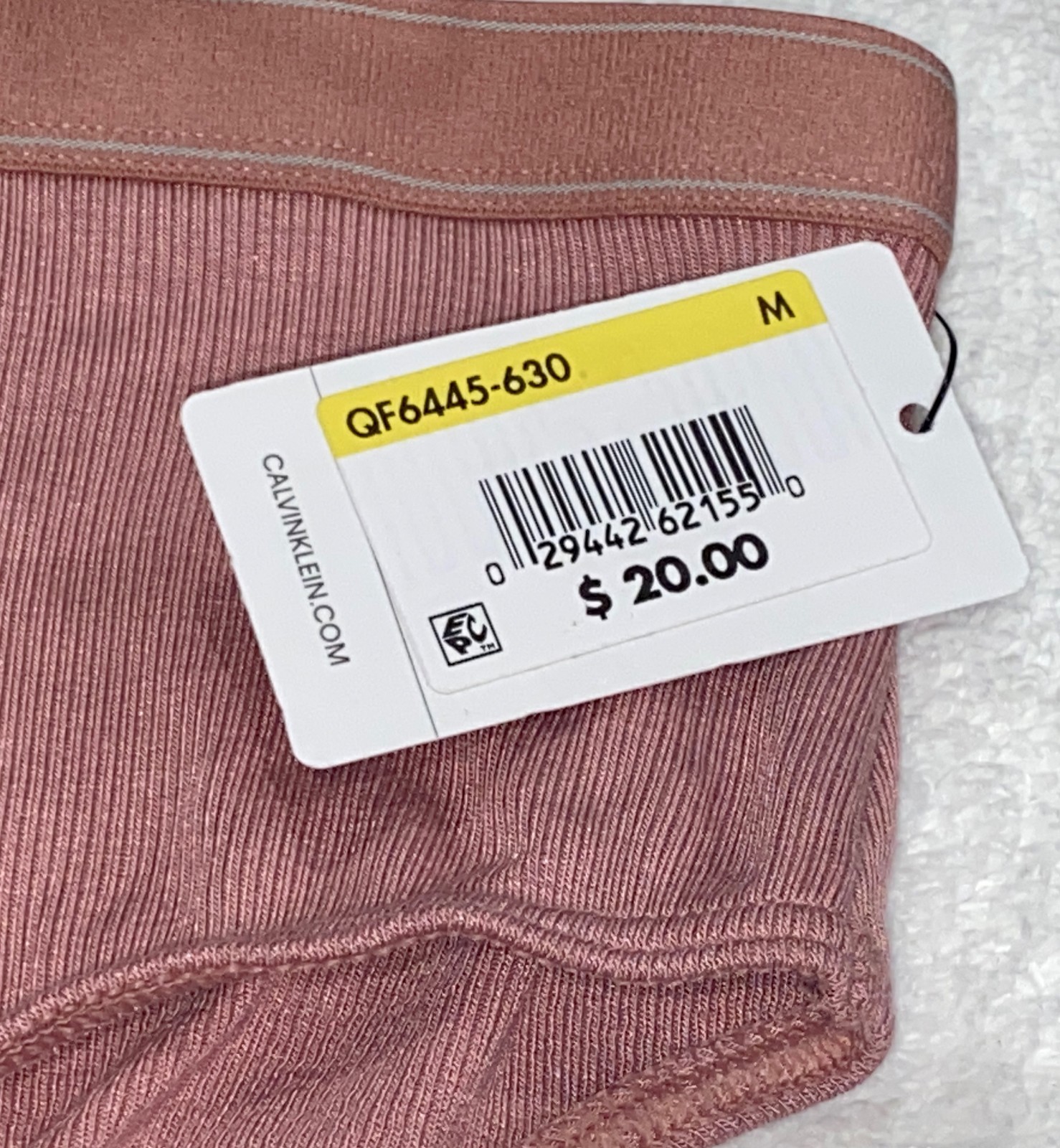 CALVIN KLEIN Pure Ribbed Modal Red Grape Mauve Hi Waist Bikini Panty Womens M 6