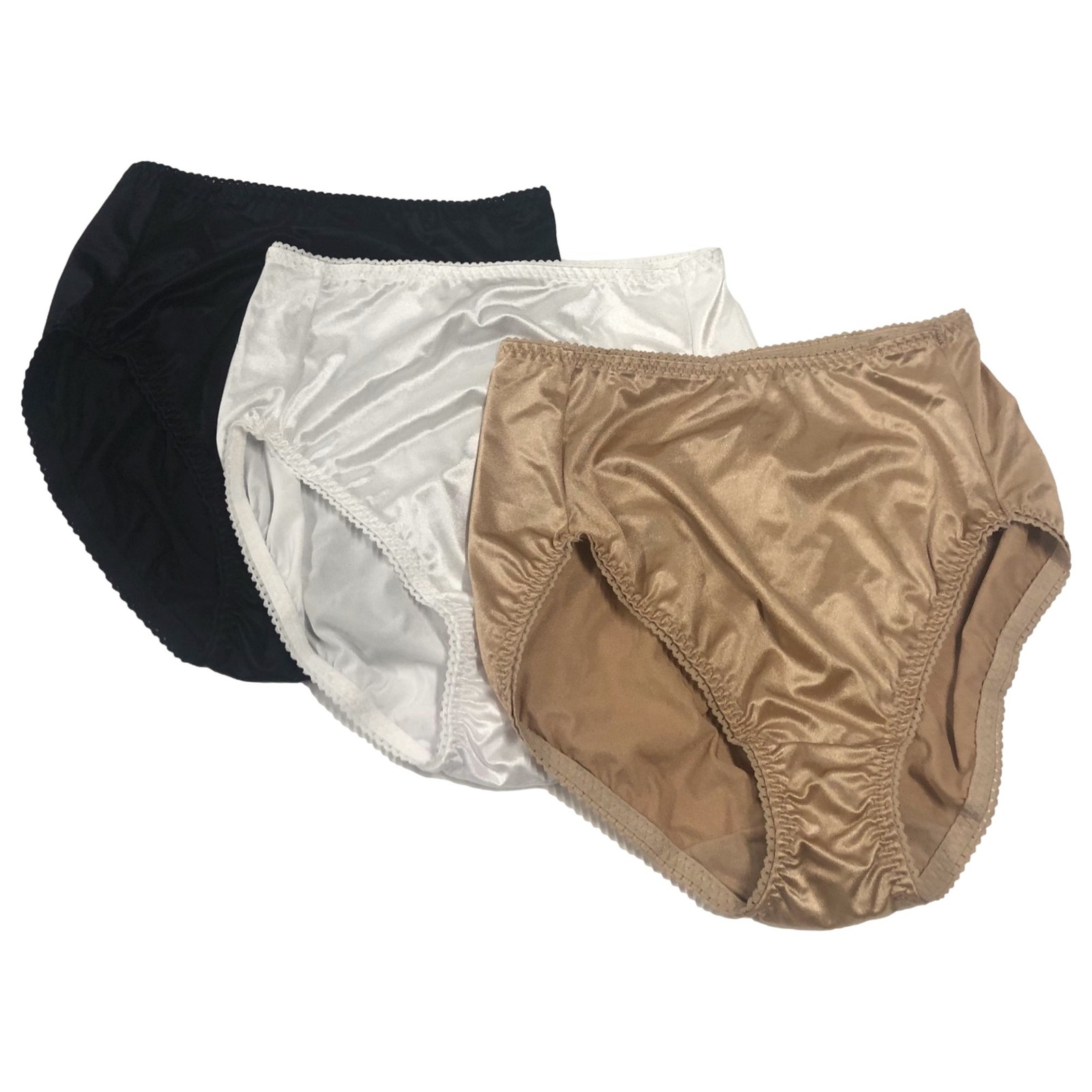 Vanity Fair Womens 3pc Hi-Cut Briefs Underwear Light Control Shaper Panty