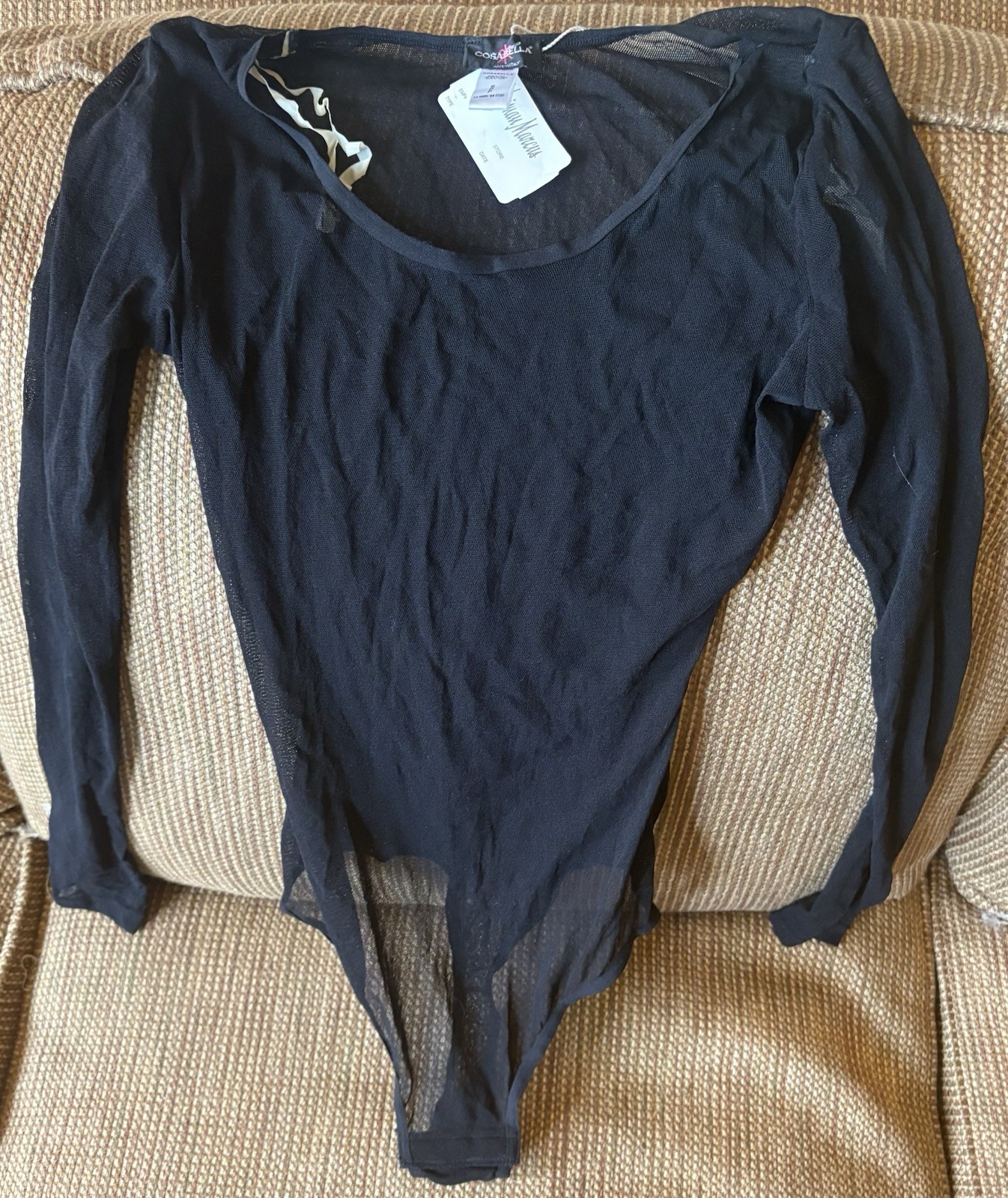COSABELLA Soire LS Thong Teddy (Small, Black)- NEW w/ Tags