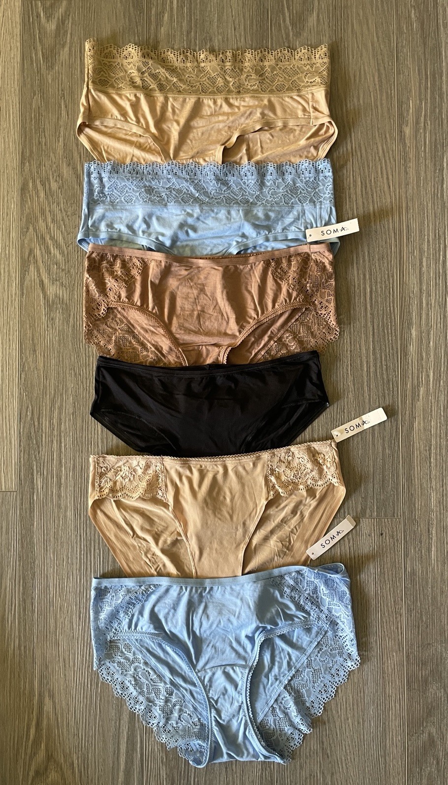 $86 Soma Panty Lot ~6 Pairs ~Large~Mixed Styles NWOT❤️