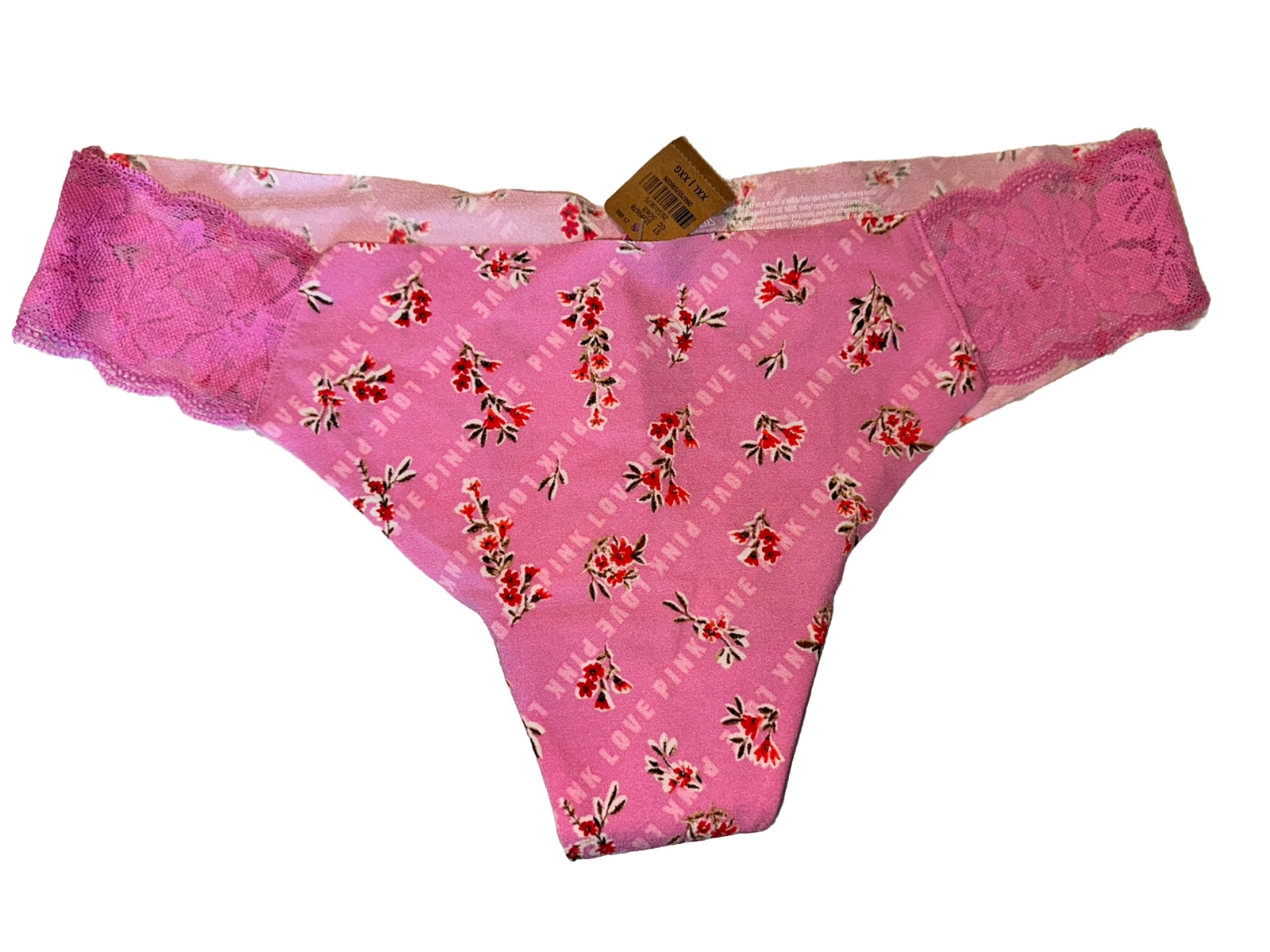 Victoria’s Secret PINK (2) Pair Size 2X Purple & Pinks Thong Panties