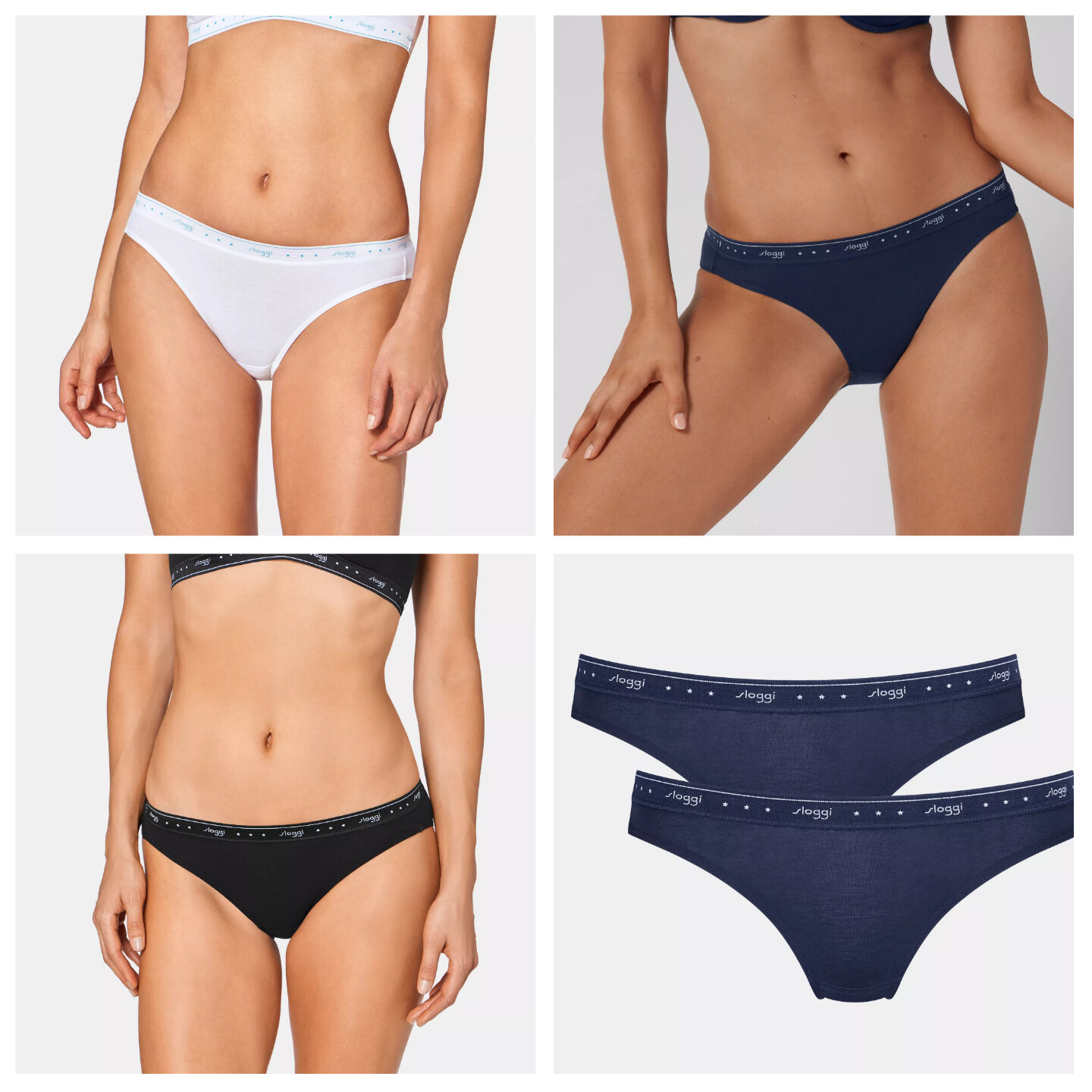 Sloggi 24/7 100 Hipster Mini Briefs 2 Pack Cotton Elastane Knickers