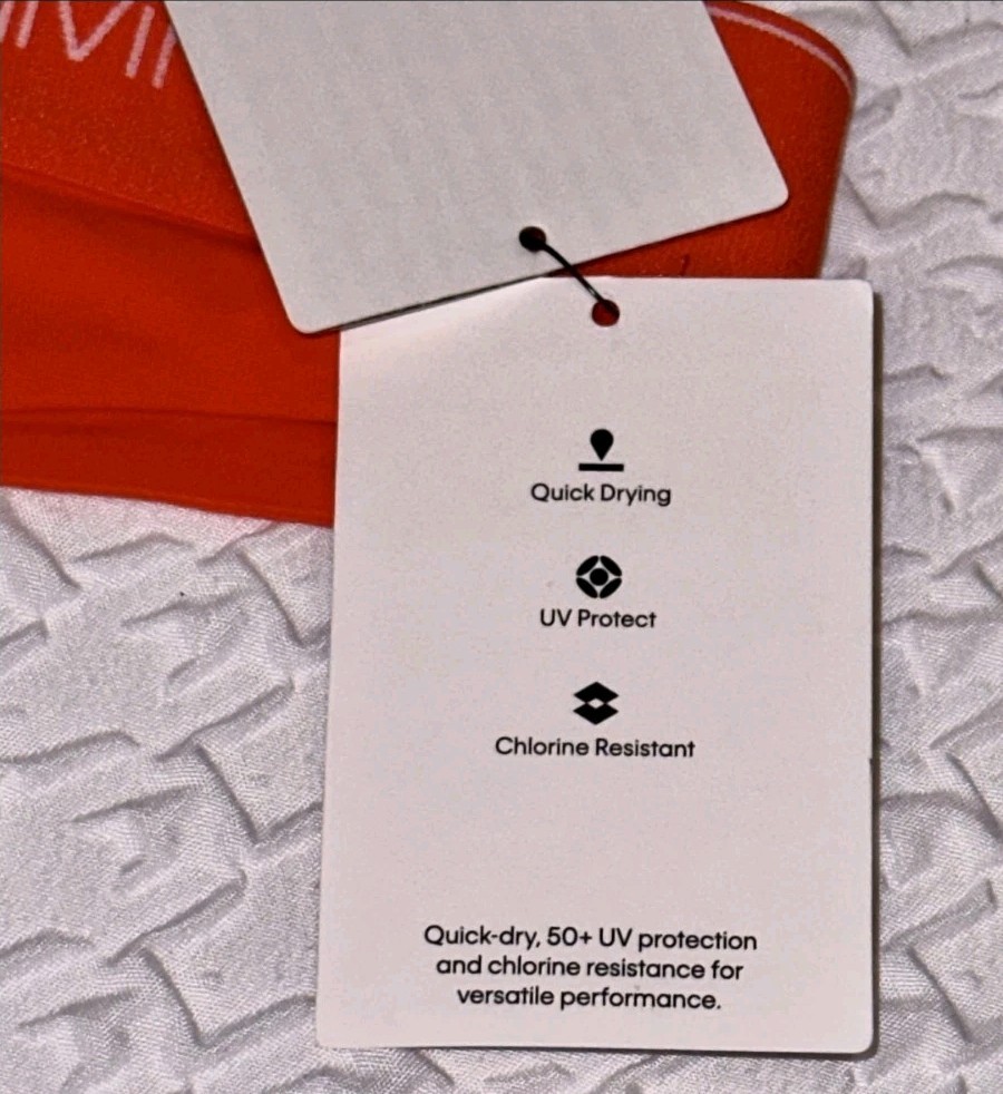 CALVIN KLEIN Modern Performance Fiesta Orange White Brazilian Panty Womens S NWT