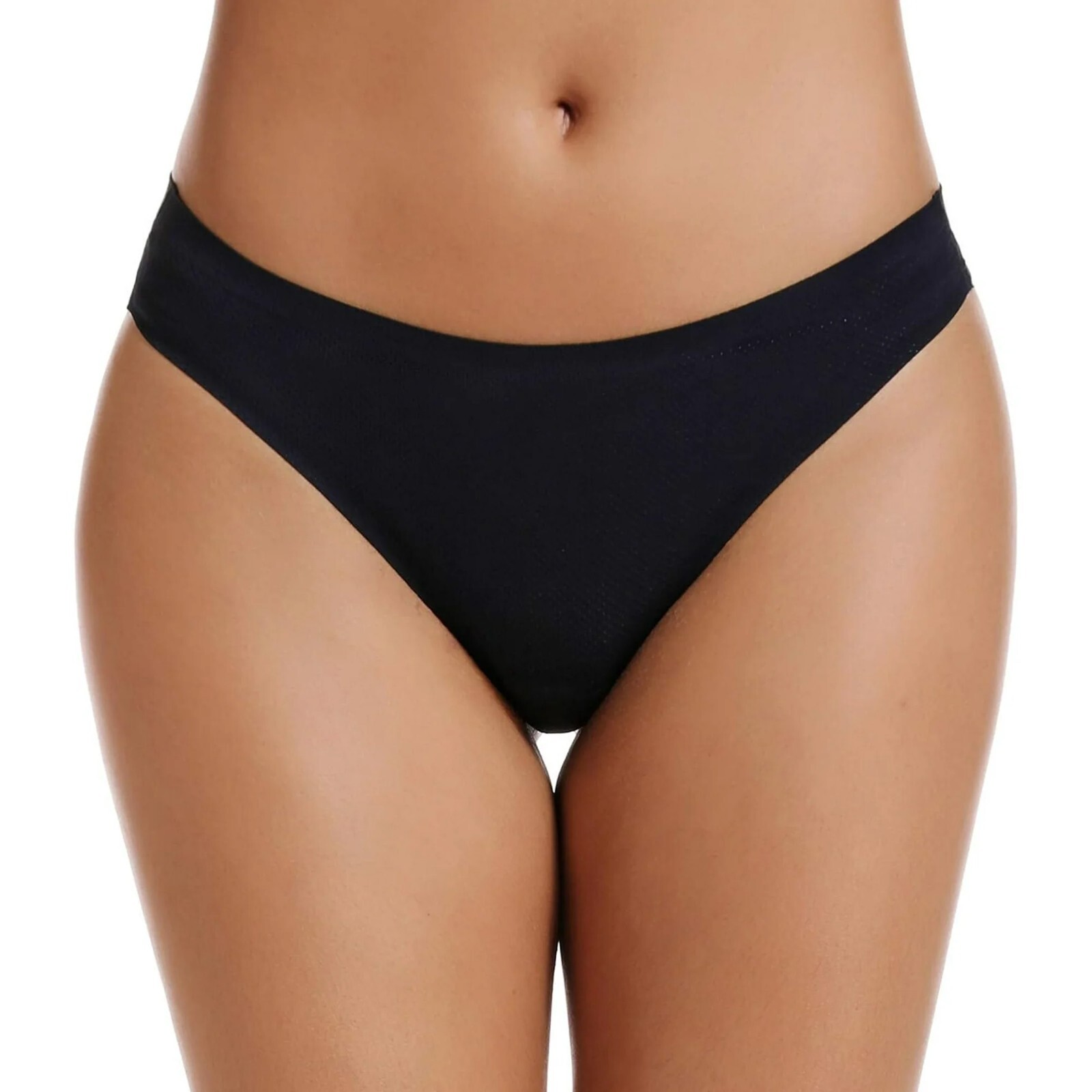 🆕 5-PCS SEAMLESS NO LINE BRIEFS UNDERWEAR BIKINI 2XL 1XL Summer BLACK