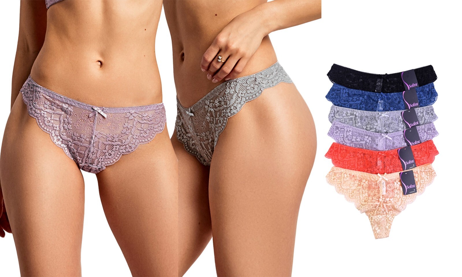 Women Lace Underwear Lingerie Sexy Panties LP 9023 LT (12 Pack) Large
