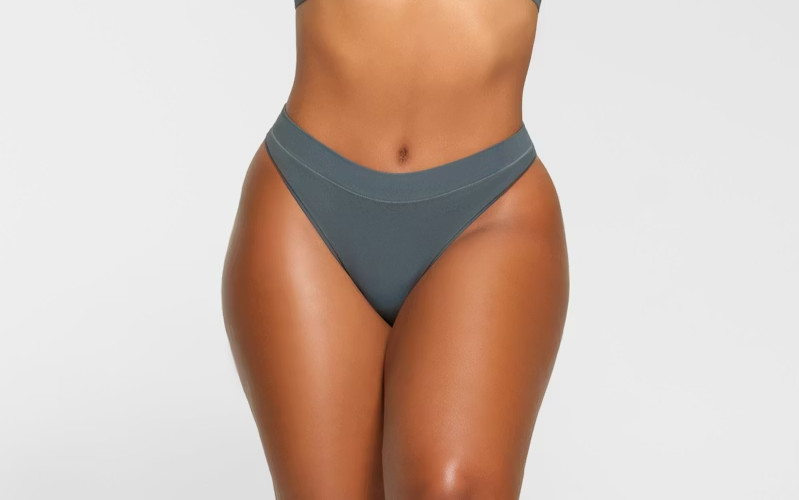 SKIMS Women’s Cheeky Tanga Panty Size Small Kyanite Cotton Jersey PN-CBR-0272