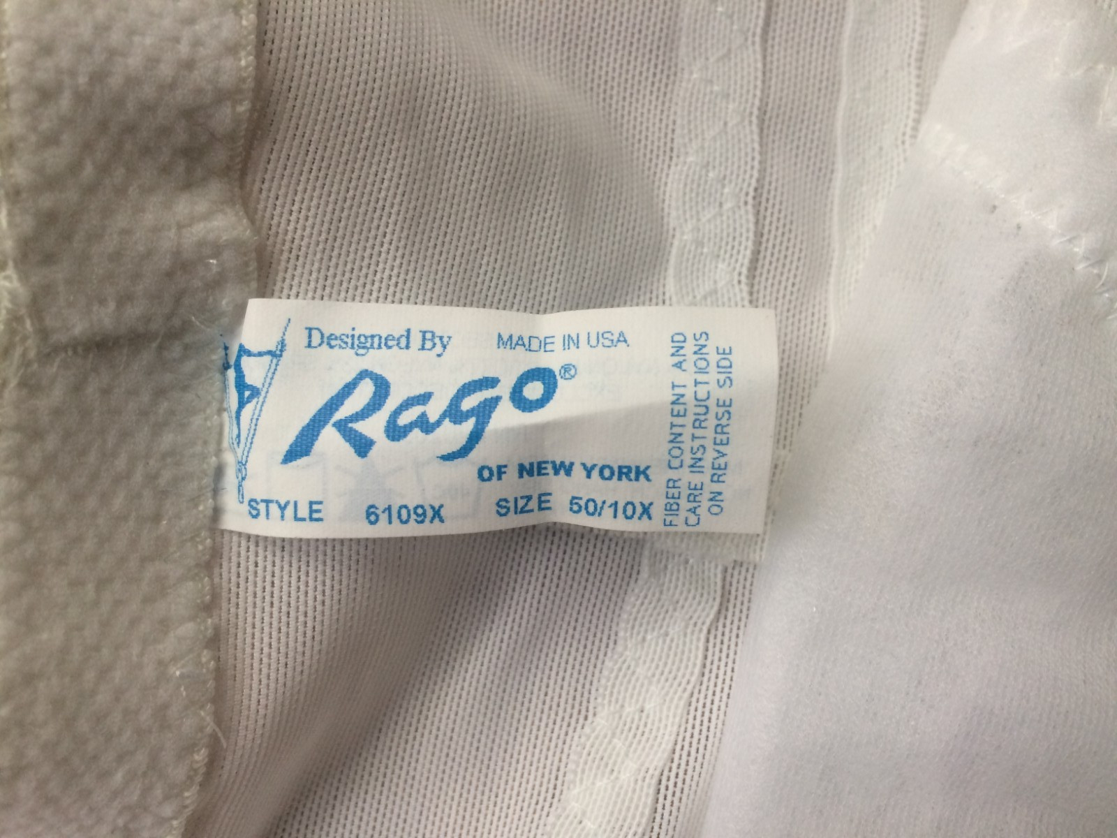 Rago sz 50/10X White High Waist X Firm Control Garter Girdle Style 6109X NWD