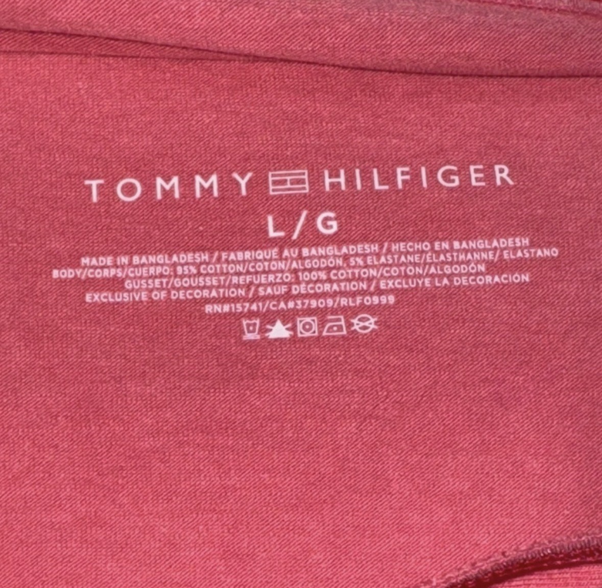 TOMMY HILFIGER Womens Size L 3-Pack Cotton Blend String Bikini Panties