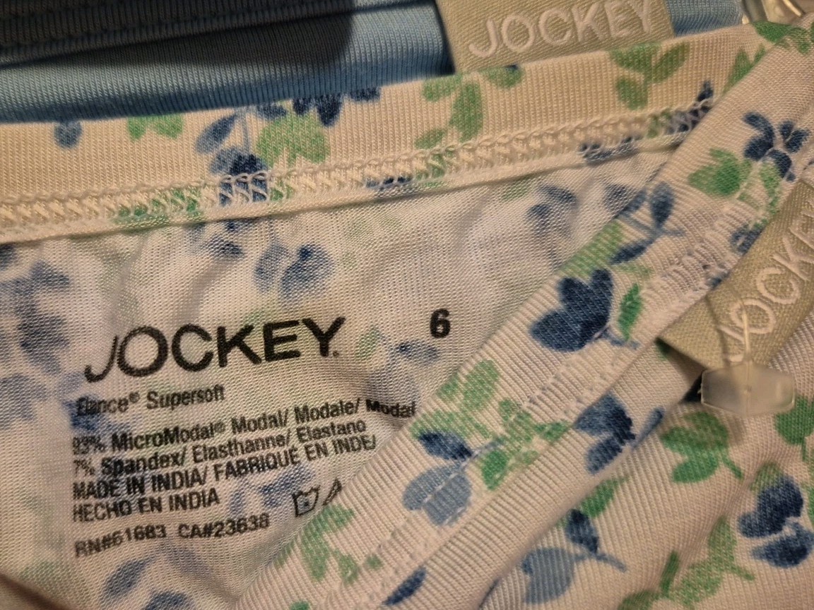 Nwt 3 PK Jockey Soft Comfy French Cut Modal Panties Briefs Underwear 6/Medium