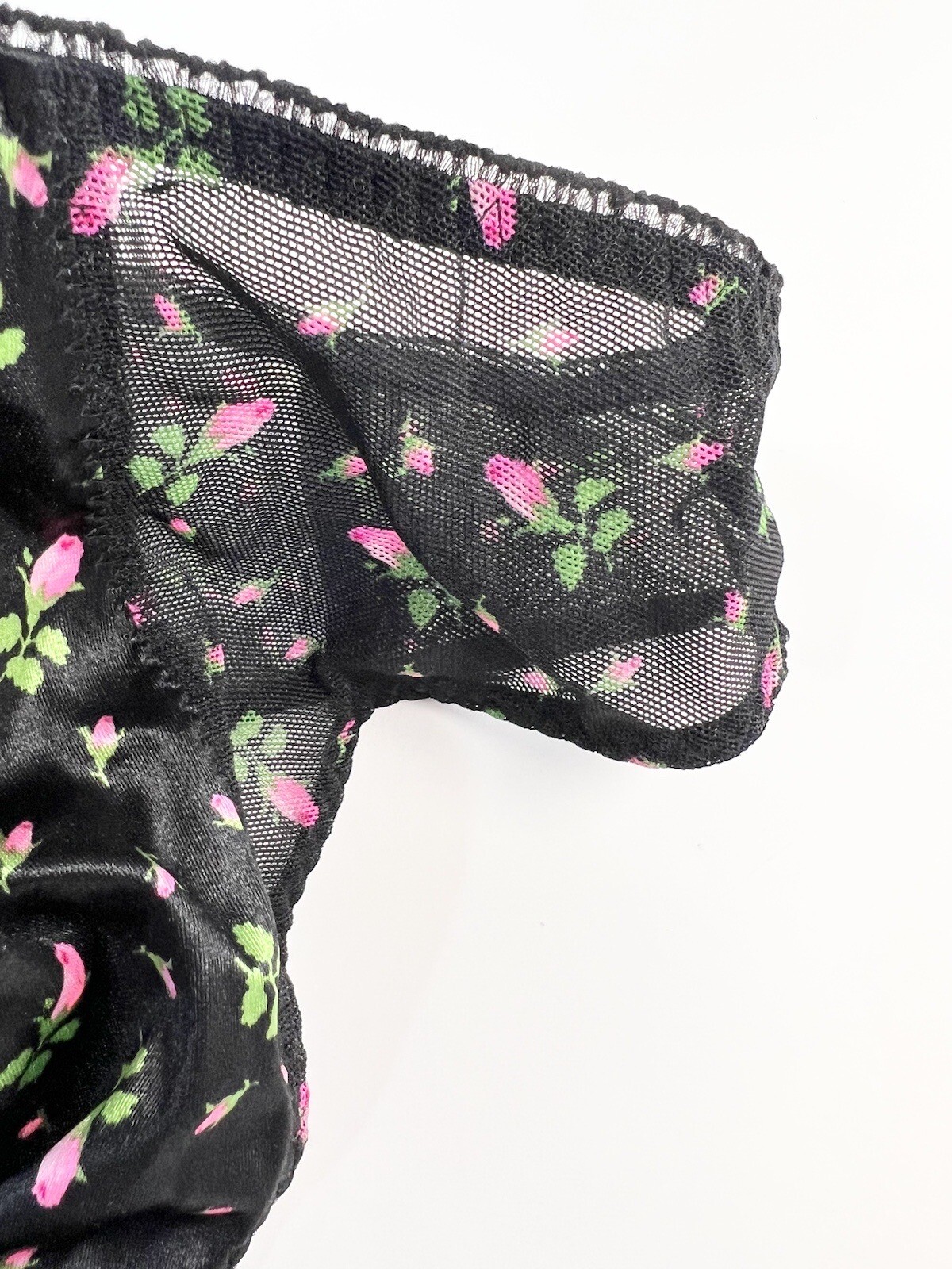 Victoria’s Secret NWT BETSEY JOHNSON Mesh And Satin Bikini Panty M Vintage