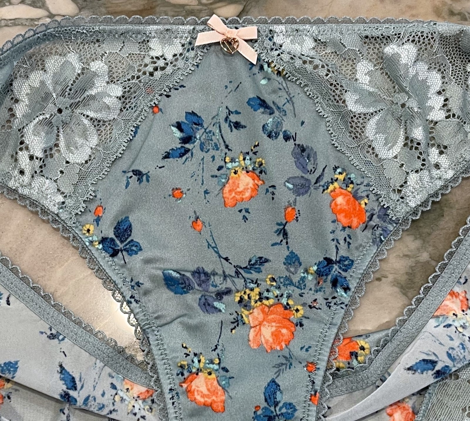 NEW Victoria Secret Body By Victoria Bikini Panty – Sage Dust Floral – XL