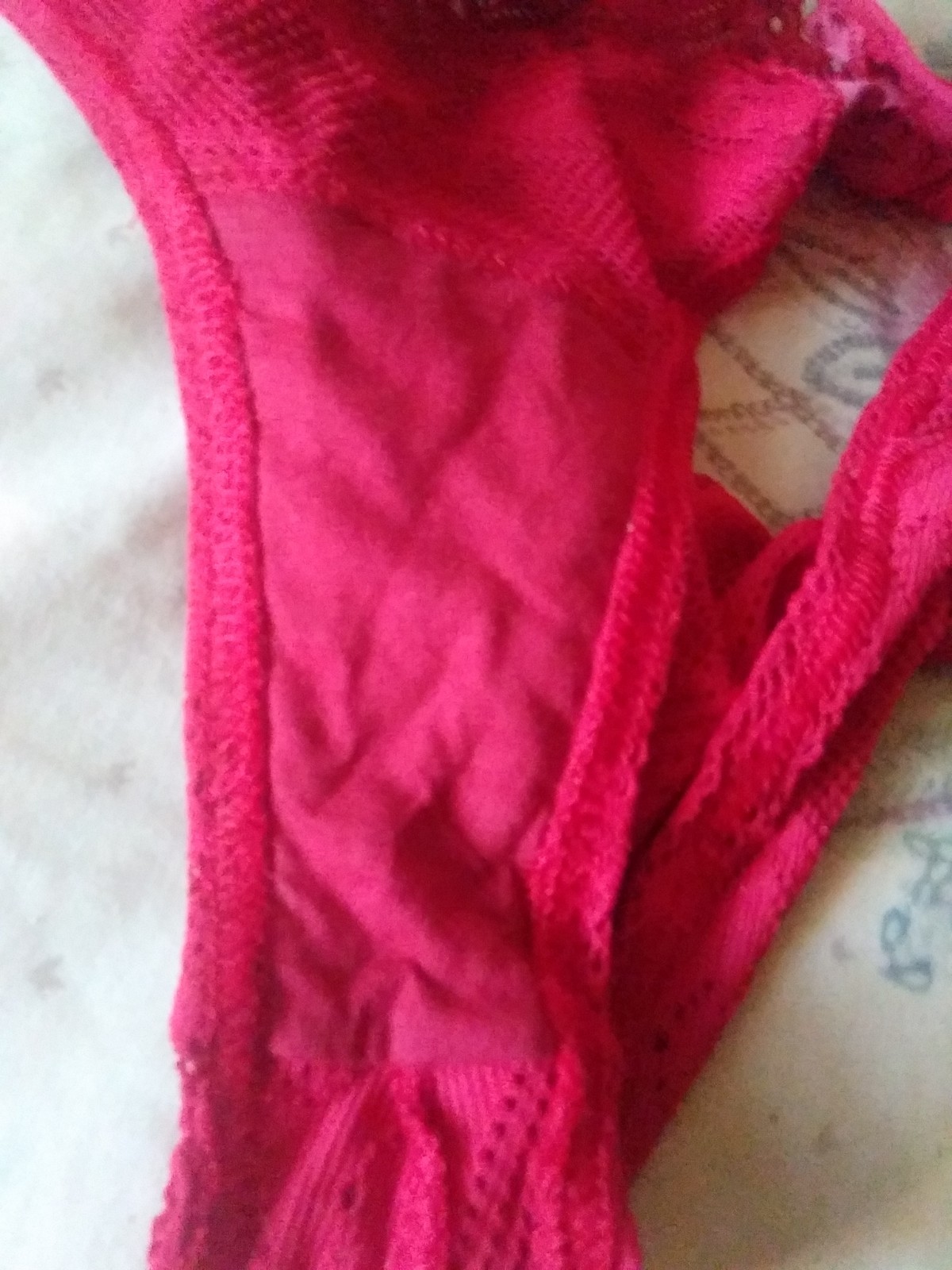ARIANNE LINGERIE CAMISOLE AND PANTIES SIZE SMALL RED BURGUNDY KNIT NWT
