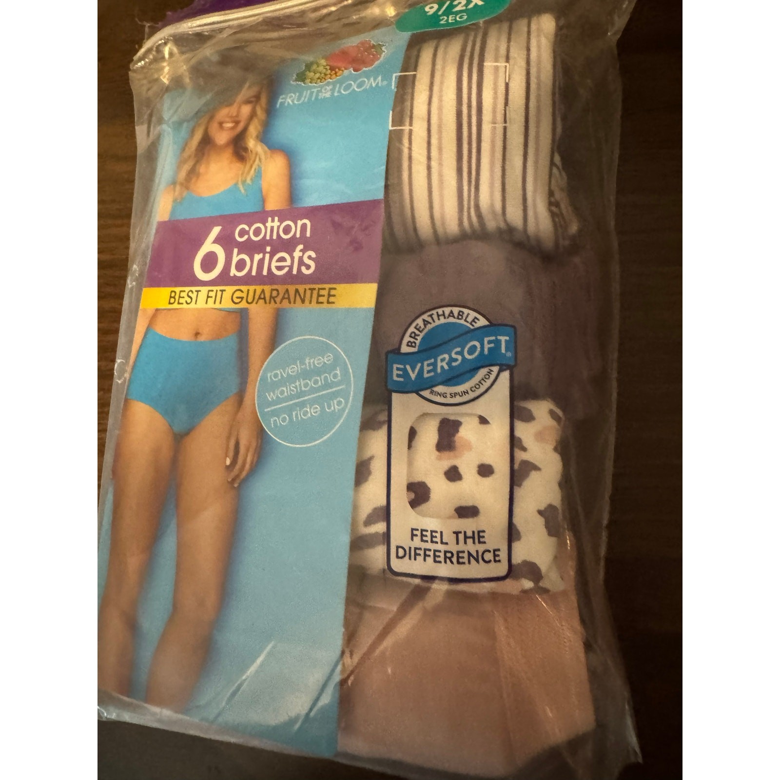 Set 4 Fruit Of The Loom Womens Brief Underwear Panties 6-Pair 100% Cotton 9/2X