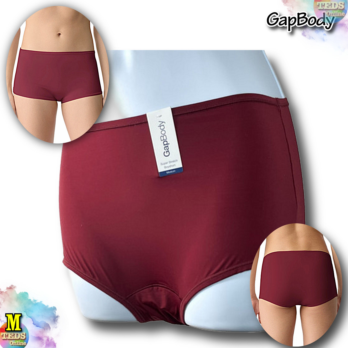 NWT GAP GapBody Women’s M Super Stretch Boyshort Underwear GPW01378 Cabernet