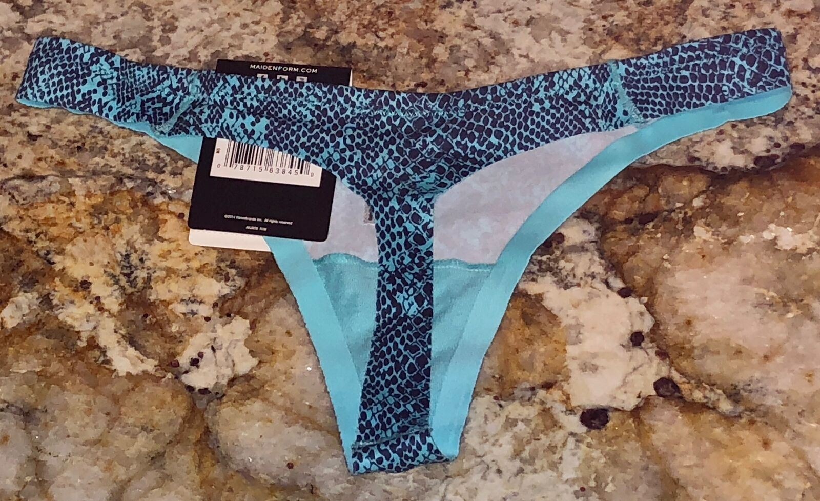 MAIDENFORM Comfort Devotion BLUE Python Seamless Thong Panty NEW Womens Sz S 5