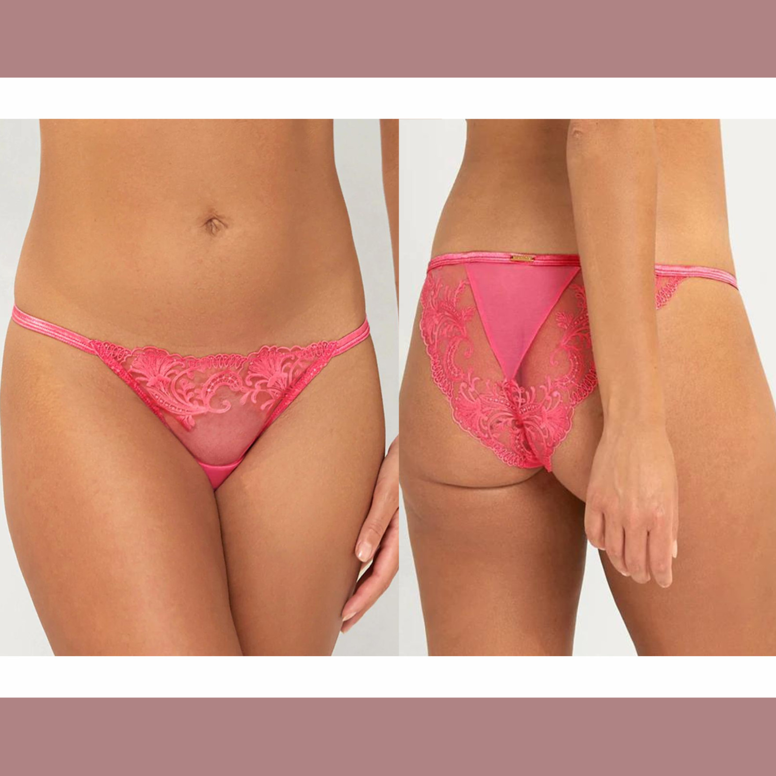 NWT $30 Bluebella [ Large 10 US ] Marseille Panty in Fandango Pink #T1632