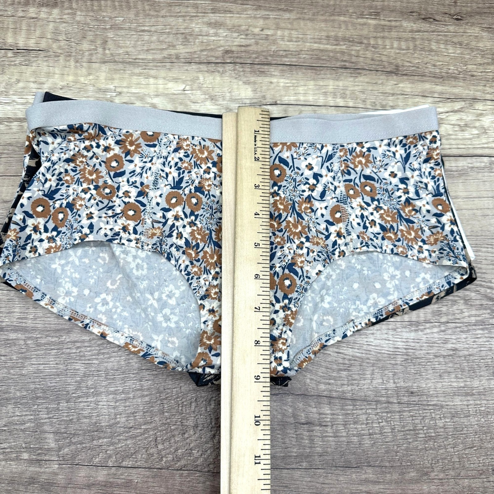 Pact Women’s Organic Cotton Boyshort Underwear 5 Pack Floral Multicolor Size S