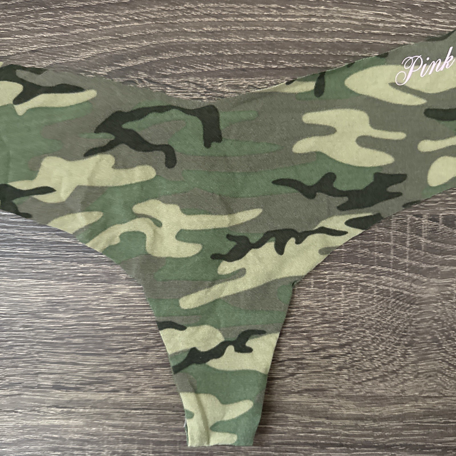 Pink, No Victoria’s Secret Small Camo No-Show Thong Panties