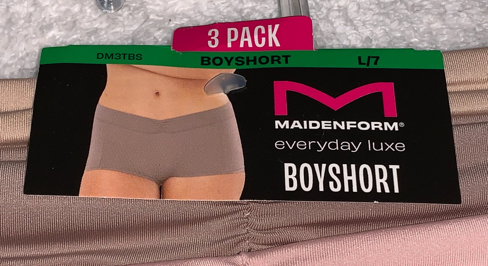 MAIDENFORM Everyday Luxe Stretch Micro 3 Pk Boyshort Panty Womens Sz M L XL