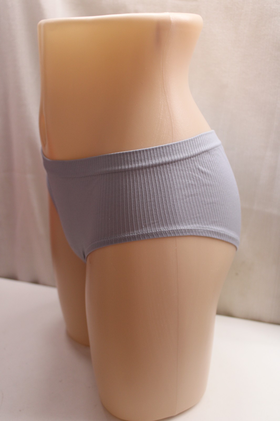 Blue Polyamide Spandex Tummy Control Booty-Lift Rib-knit Brief Panty M Yoga Run