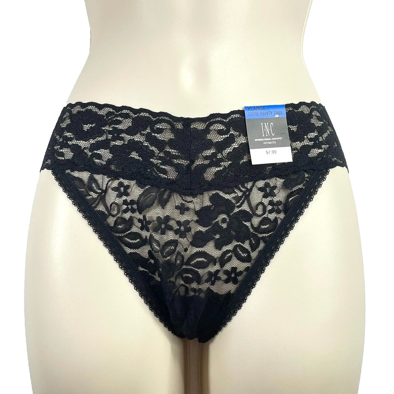 NWT 5-Pack INC International Concepts Women’s XL Lace Thong Underwear Assorted