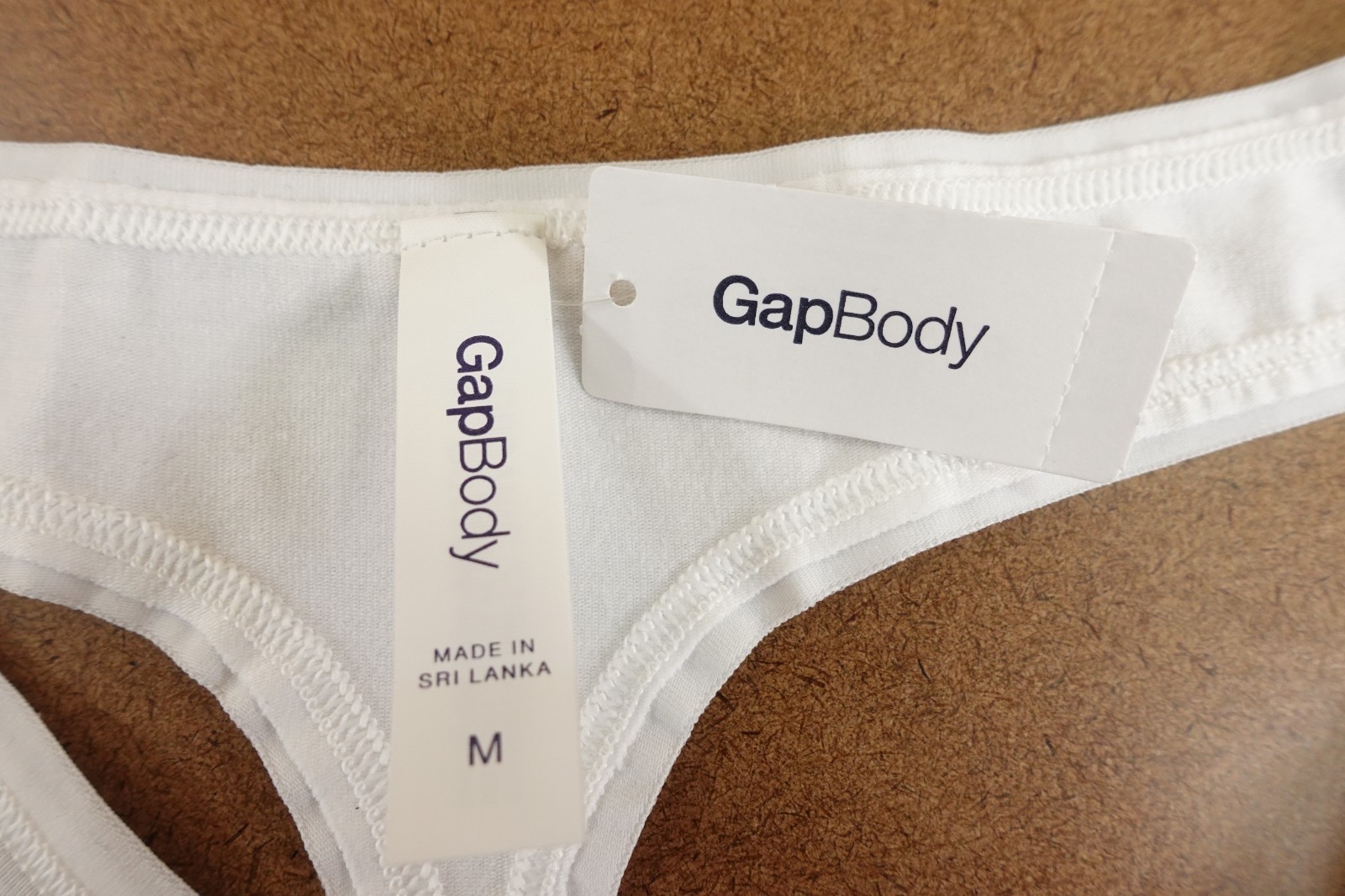 Gap Body Womens Medium Black White Thong High Rise Bikini Panty 3 Pieces NWT