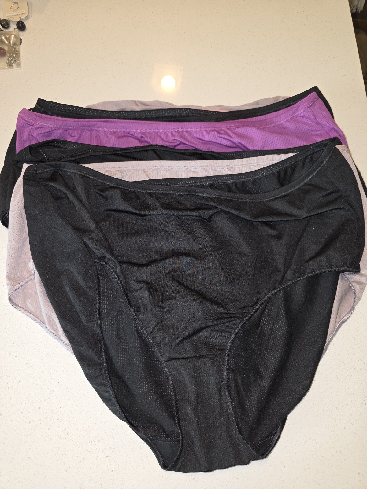 Lot Of 8 Hanes Cool Comfort Ladies Hipsters NWOT Size 10/3XL