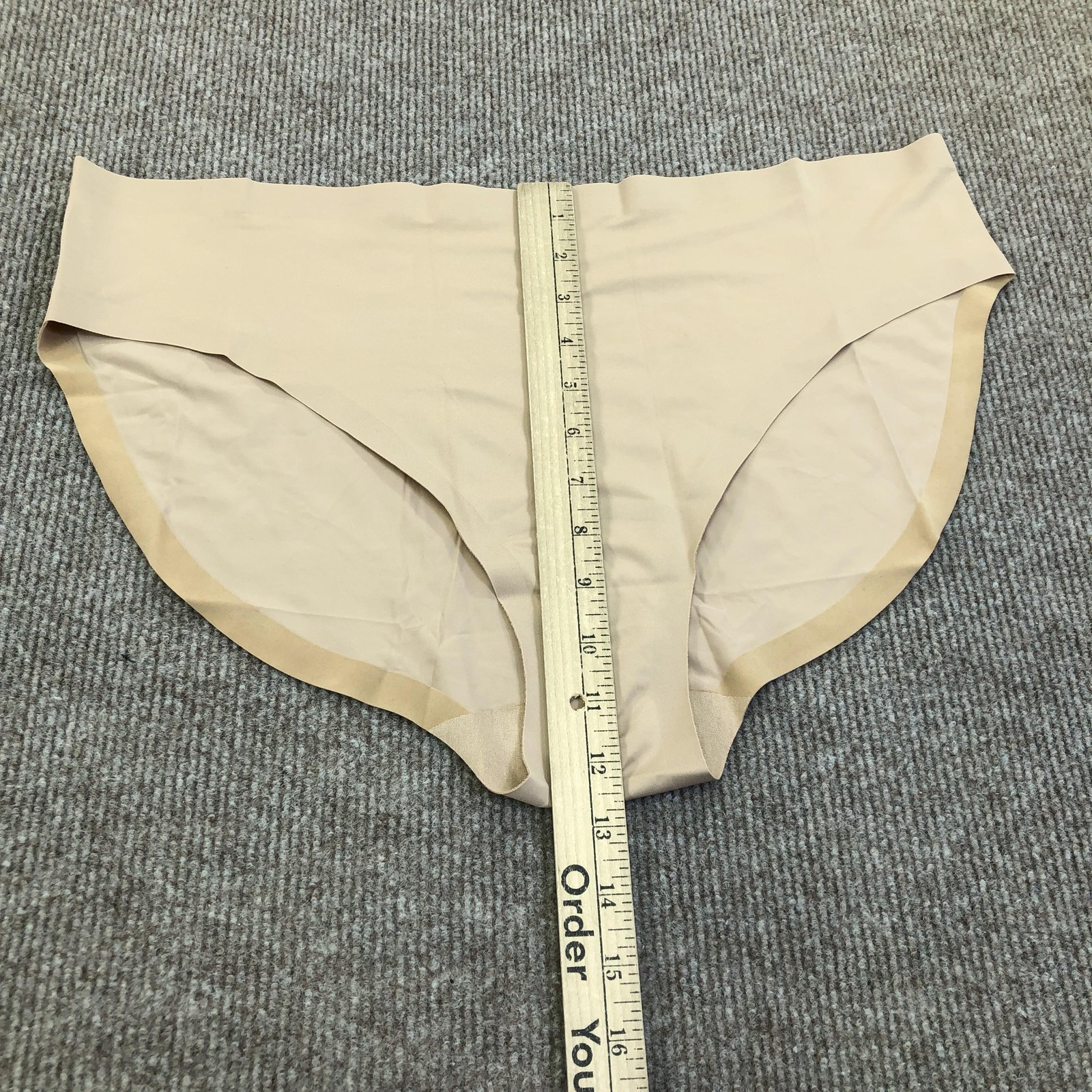 Underwear Womens L Beige Seamless Brief Panties Microfiber Smooth Stretch