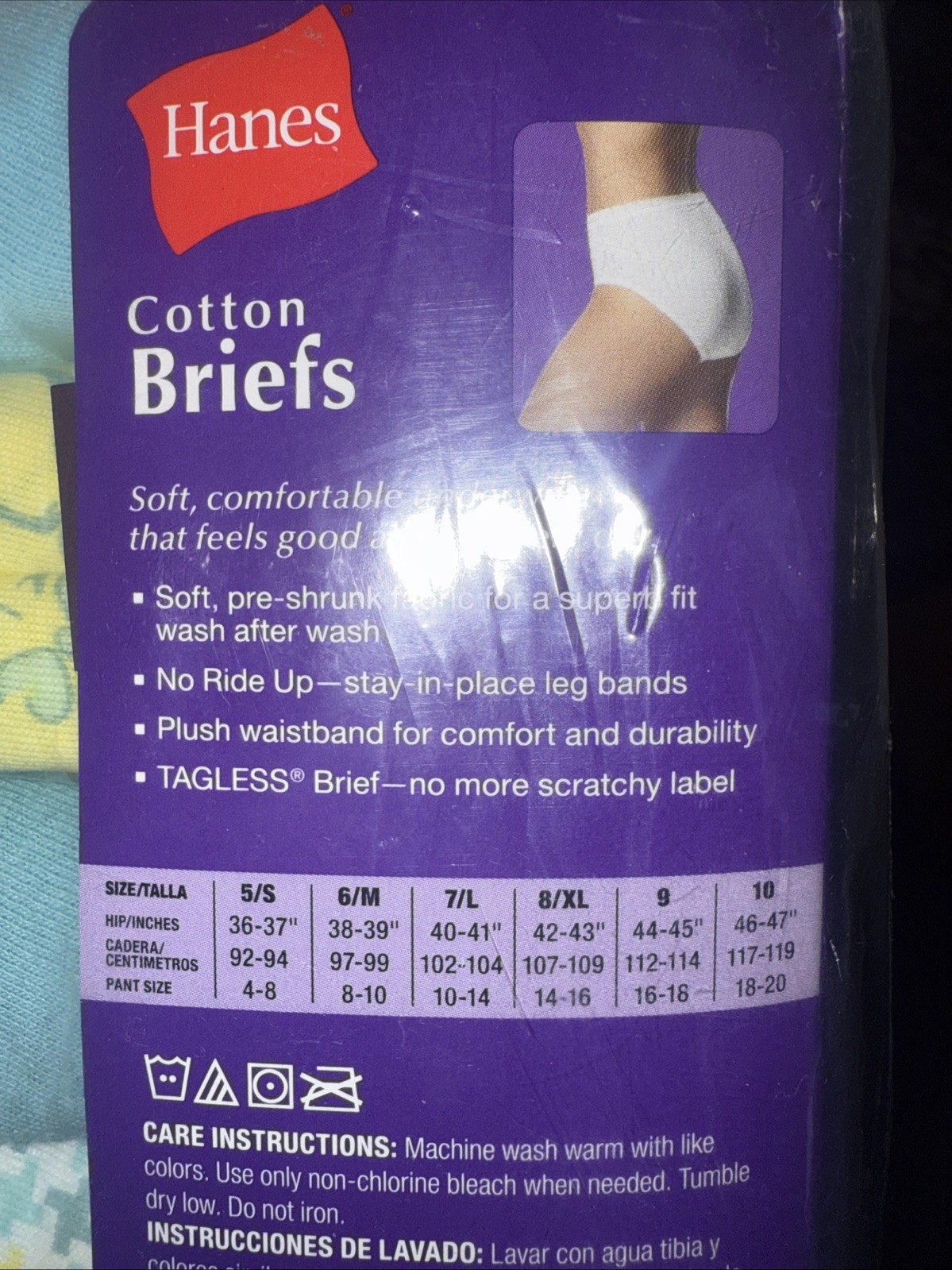 Vtg HANES COTTON BRIEFS SIZE 6 WEDGIE FREE NO RIDE UP COMFORT FIT 6 Pack 2009