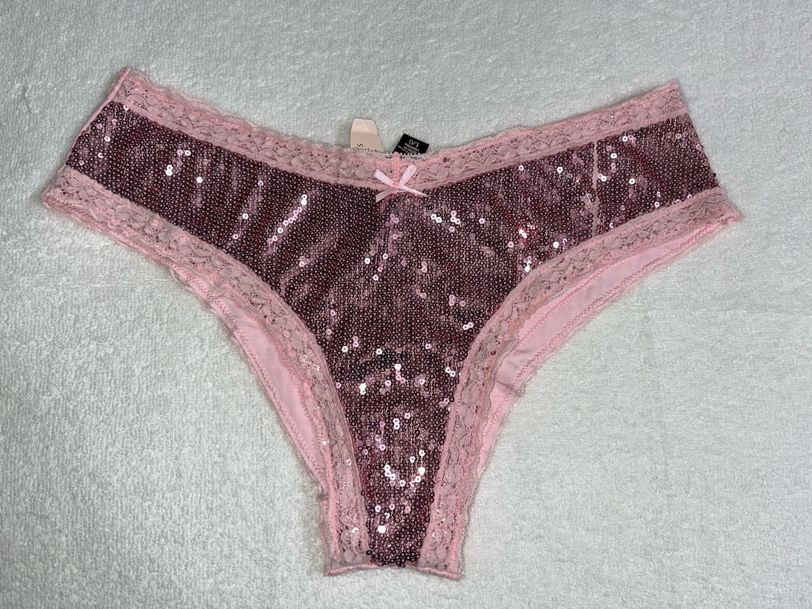 NWT Victoria Secret Simmering Pink Brazillian Panties Size Large