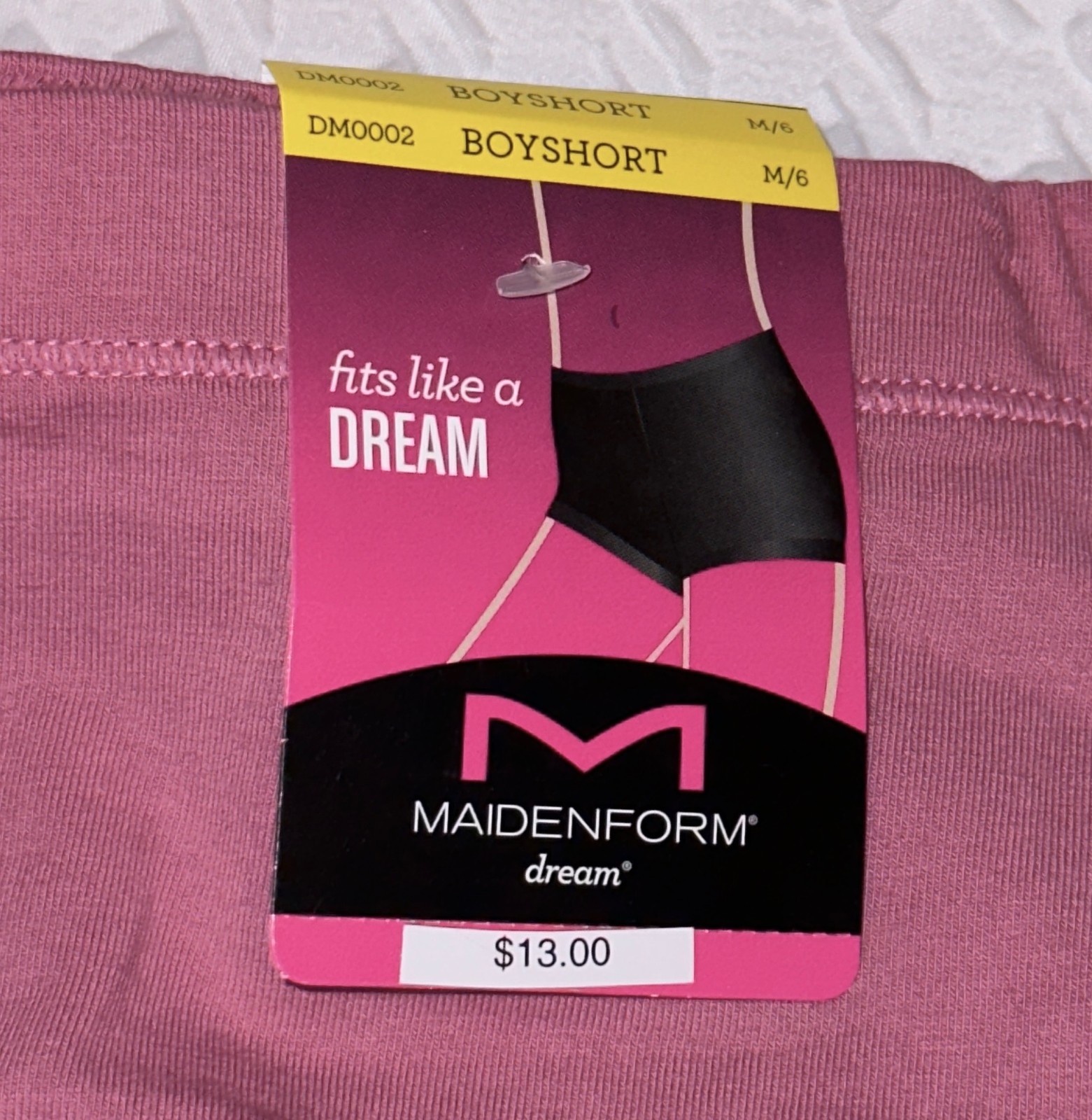 MAIDENFORM Dream Tailored Cotton Mauve Pink Boyshort Panty Womens S M L XL 2XL